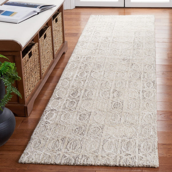 Safavieh Ebony 107 Modern Hand Tufted Rug Natural / Ivory EBN107A-8