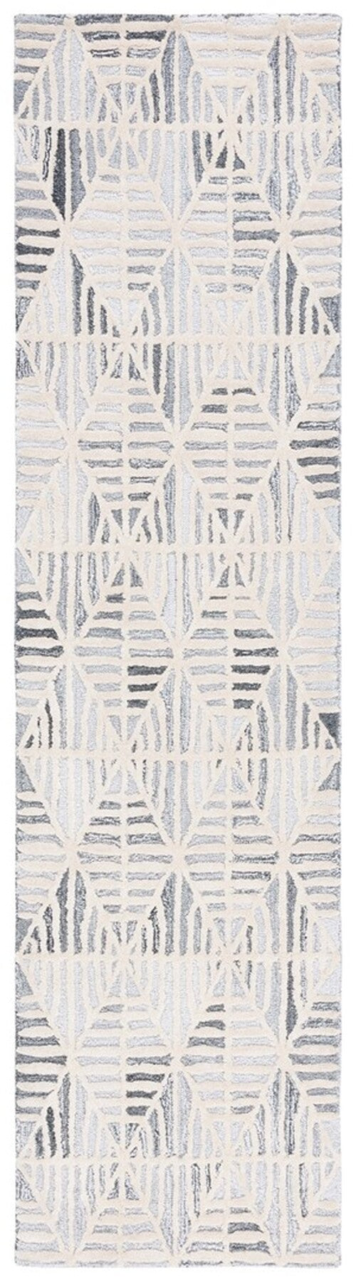 Safavieh Ebony 110 Antique Hand Tufted Rug Grey / Ivory EBN110F-8