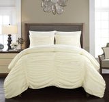 Kaiah Beige Queen 3pc Comforter Set