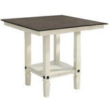 Intercon Glennwood Farmhouse Counter Table | White & Charcoal GW-TA-4242G-RWC-C GW-TA-4242G-RWC-C
