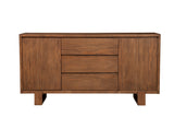 Alpine Furniture Ayala Sideboard 3385-06 Antique Cappuccino Pine Solids & Veneer 68 x 19 x 36.5