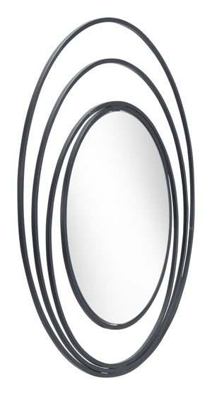 Zuo Modern Luna Steel, MDF, Glass Modern Commercial Grade Mirror Black Steel, MDF, Glass