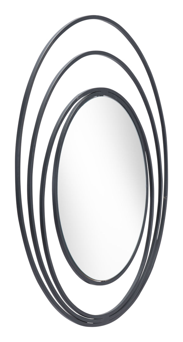 Zuo Modern Luna Steel, MDF, Glass Modern Commercial Grade Mirror Black Steel, MDF, Glass