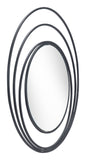 Zuo Modern Luna Steel, MDF, Glass Modern Commercial Grade Mirror Black Steel, MDF, Glass