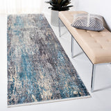 Eclipse 100 Eclipse 128 Contemporary Power Loomed 80% Viscose & 20% Acrylic Rug Grey / Blue