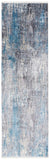 Eclipse 100 Eclipse 128 Contemporary Power Loomed 80% Viscose & 20% Acrylic Rug Grey / Blue