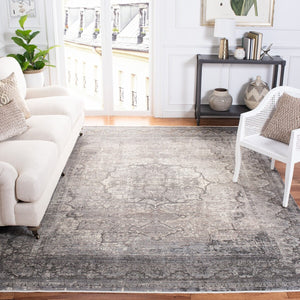 Eclipse 100 Eclipse 134 Transitional Power Loomed 80% Viscose & 20% Acrylic Rug Ivory / Charcoal