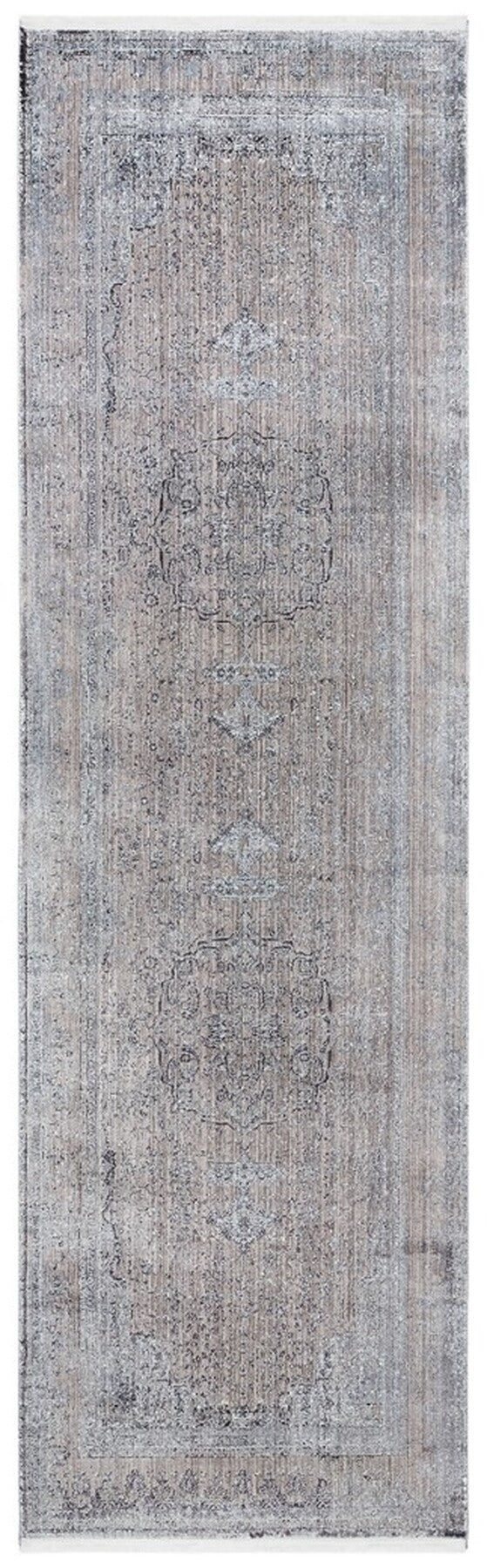 Eclipse 100 Eclipse 134 Transitional Power Loomed 80% Viscose & 20% Acrylic Rug Beige / Grey