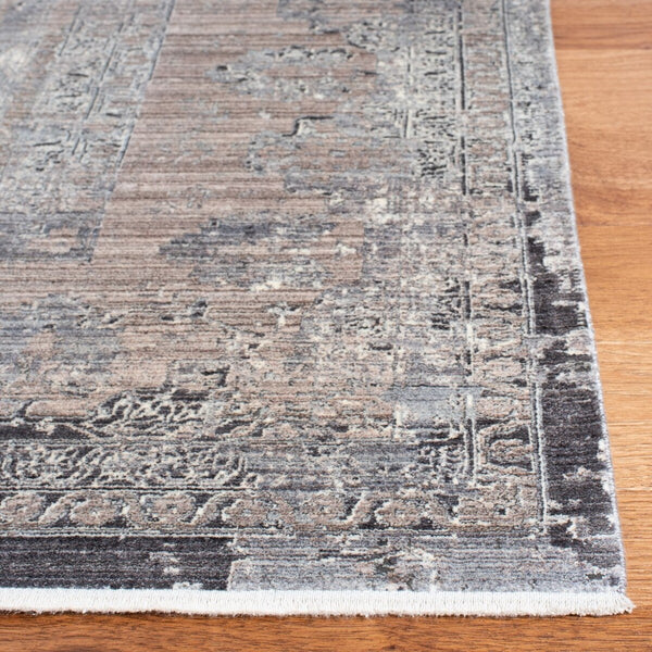 Eclipse 100 Eclipse 134 Transitional Power Loomed 80% Viscose & 20% Acrylic Rug Beige / Grey