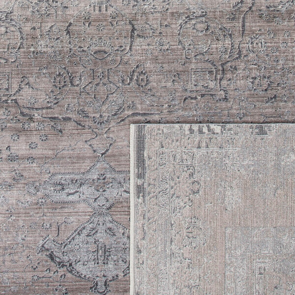 Eclipse 100 Eclipse 134 Transitional Power Loomed 80% Viscose & 20% Acrylic Rug Beige / Grey