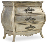 Sanctuary Traditional-Formal Nightstand In Poplar And Hardwood Solids With Cedar Veneers And Silver Leaf