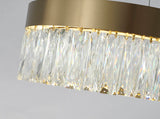 Bethel Gold LED Chandelier in Stainless Steel & Crystal