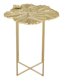 Zuo Modern Lotus Aluminum, Iron Glam Commercial Grade Side Table Gold Aluminum, Iron