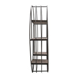 Sagebrook Home Transitional Round Wood/metal Wall Shelf 11050 Brown Iron