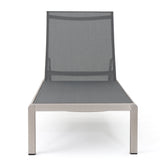 Cape Coral Dark Grey Outdoor Mesh Chaise Lounge