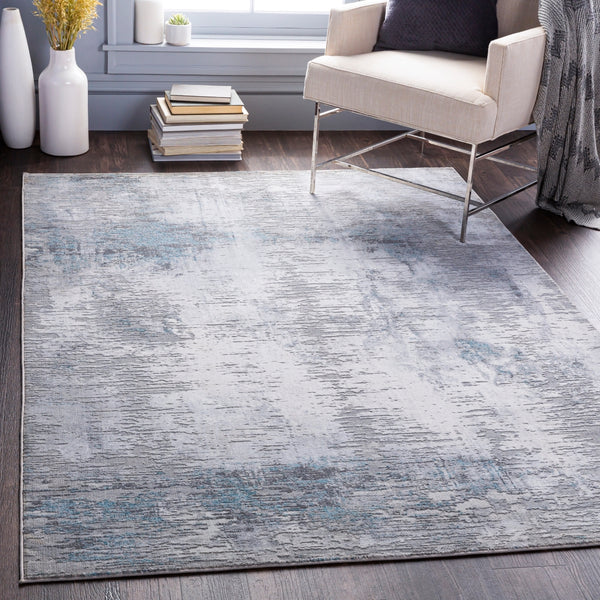 Edinburgh EDG-2306 Modern Polyester Rug EDG2306-912 Cream, Light Gray, Medium Gray, Charcoal, Sky Blue, Navy 100% Polyester 9' x 12'