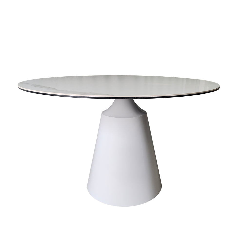 VIG Furniture Modrest Edith - Modern Round White Ceramic Dining Table VGNSGD8744-W-DT
