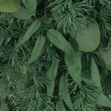 Loveren 32.5" Eucalyptus and Fir Artificial Teardrop Wreath, Green Noble House