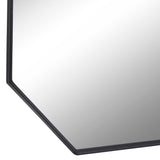 Sagebrook Home Contemporary Metal, 32" Octagonal Mirror, Black 16434-02 Black Metal