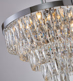 Bethel Chrome Chandelier in Metal & Crystal