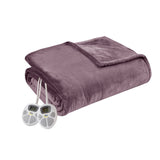 Serta Plush Heated Casual 100% Polyester Microlight Heated Blanket ST54-0093