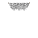 Madison Park Elena Traditional 100% Polyester Faux Silk Waterfall Embellished Valance MP41-7410