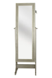 Glitzy Crystal Border Cheval Mirror, Royal Champagne