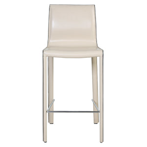 Gervin Recycled Leather Counter Stools - Set of 2, Modern Minimalist Design for Kitchen Comfort