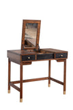 Alpine Furniture Belham Bedroom Vanity 1971-19 Two Tone - Dark Walnut & Black Mahogany Solids & Veneer 36 x 22 x 30.5