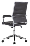 English Elm EE2718 100% Polyurethane, Plywood, Steel Modern Commercial Grade Office Chair Brown, Silver 100% Polyurethane, Plywood, Steel
