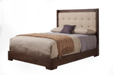 Savannah Tufted Upholstered Queen Bed, Pecan