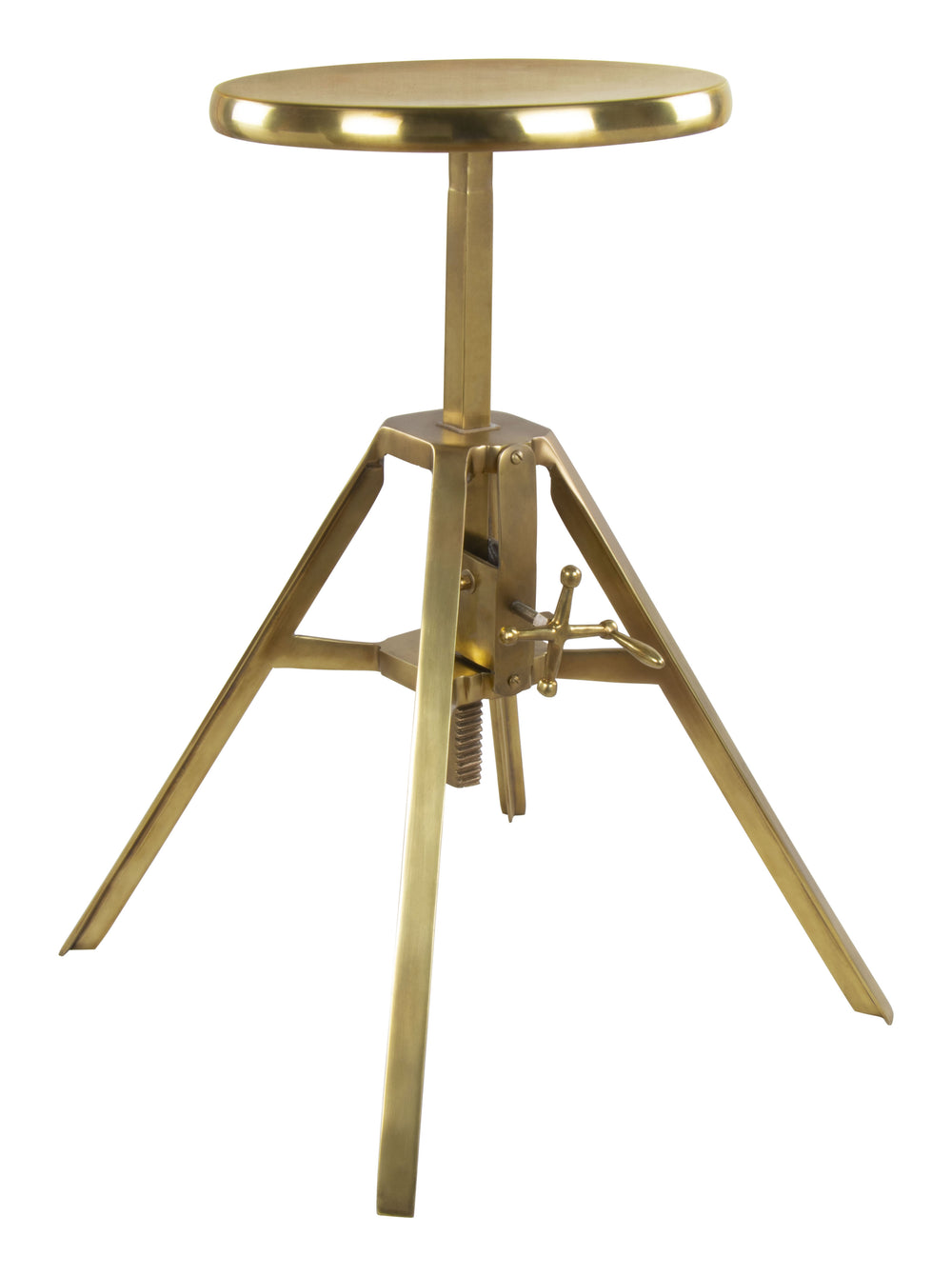 Zuo Modern Mercy Iron, MDF, Aluminum Modern Commercial Grade Stool Gold Iron, MDF, Aluminum