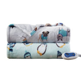Beautyrest Oversized Plush Casual 100% Polyester Printed Microlight Oversized Heated Throw BR54-1157