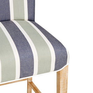 Milton Fabric Bar Stool Hurley Stripe Blue