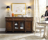 Hooker Furniture Leesburg Traditional-Formal Buffet in Rubberwood Solids and Mahogany Veneers with Resin 5381-75900