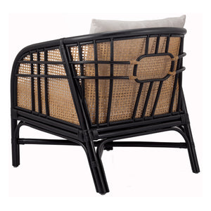 Ferrara Rattan Accent Chair Black/Natural