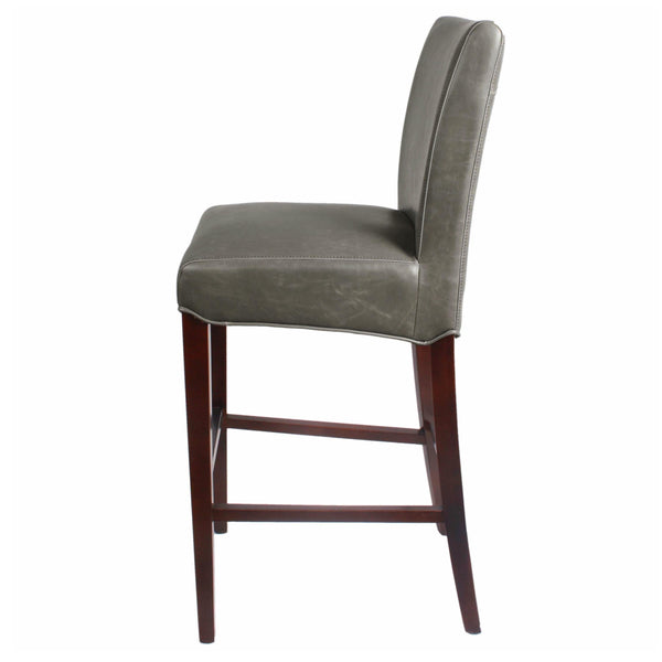 Milton Bar Stool - Stylish Bonded Leather Design with Solid Birch Frame for Modern Home Interiors