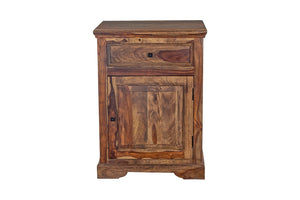 Porter Designs Taos Solid Sheesham Wood Natural Nightstand Brown 04-196-04-9075H