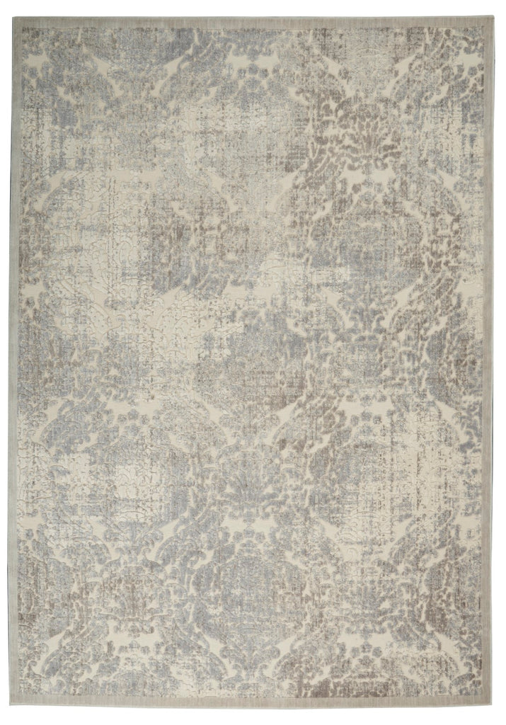 Nourison Graphic Illusions GIL09 Vintage Machine Made Power-loomed Indoor only Area Rug Ivory 6'7" x 9'6" 99446332660