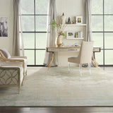 Nourison Twilight TWI06 Modern Machine Made Loom-woven Indoor Area Rug Ivory Green 12' x 15' 99446790033
