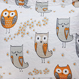 Owl Farm Grey Full 4pc Quilt Set