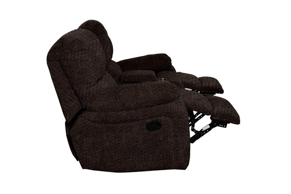 Porter Designs Chandler Reclining Console Loveseat Contemporary Reclining Love Brown 03-201-02-9093