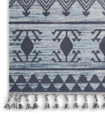 Nourison Asilah ASI03 Bohemian Machine Made Power-loomed Indoor only Area Rug Light/Blue/Charcoal 9' x 12'2" 99446888884