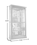 Pulaski Furniture Lighted Sliding Door 5 Shelf Curio Cabinet in Maple Brown 20484-PULASKI 20484-PULASKI