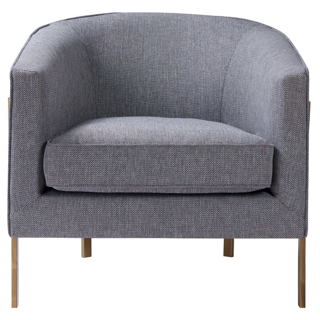 Harrod Fabric Accent Chair Anson Tweed Gray