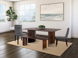 Porter Designs Cambria Solid Sheesham Wood Modern Dining Table Gray 07-116-01-8396M-KIT