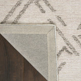 Nourison Venosa VSN01 Modern Handmade Tufted Indoor Area Rug Ivory/Grey 5'3" x 7'3" 99446787071
