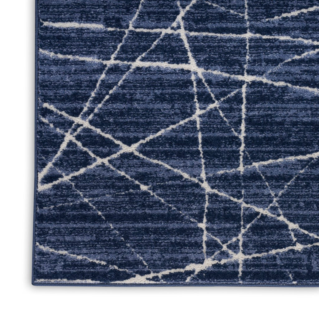 Nourison Calvin Klein Ck023 Balance BLN02 Modern & Contemporary Machine Made Power-loomed Indoor only Area Rug Blue/Ivory 7'10" x 9'10" 99446081599