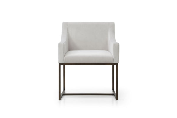 VIG Furniture Modrest Elijah - Modern Beige & Copper Antique Brass Dining Chair VGVCB8363-BEI-DC