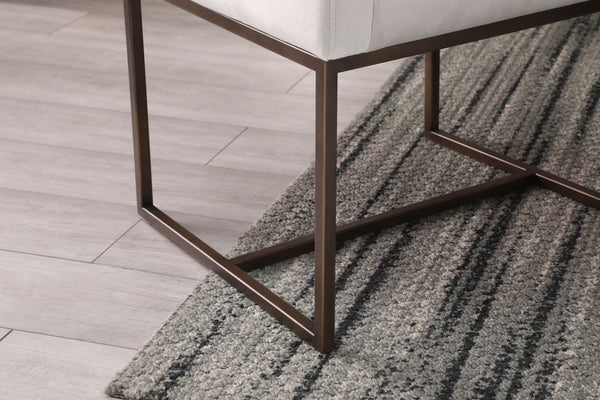 VIG Furniture Modrest Elijah - Modern Beige & Copper Antique Brass Dining Chair VGVCB8363-BEI-DC